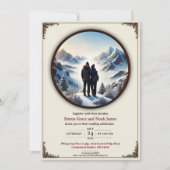 Eleganter Winter Romance Hochzeitsempfang Einladung (Vorderseite)