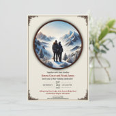 Eleganter Winter Romance Hochzeitsempfang Einladung (Stehend Vorderseite)
