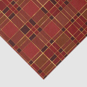 Eleganter Winter Rot und Gold Foil Kariert Seidenpapier (Detail)