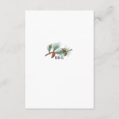 Eleganter Winter Rustic Pine Trees Lantern Wedding Begleitkarte (Rückseite)