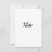 Eleganter Winter Rustic Pine Trees Lantern Wedding RSVP Karte (Rückseite)