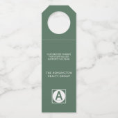 Eleganter Winter-Schnee im Garten Flaschenanhänger (Rückseite)