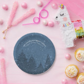 Eleganter Winter-Schnee im Garten Pappteller (Party)