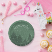 Eleganter Winter-Schnee im Garten Pappteller (Party)