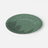 Eleganter Winter-Schnee im Garten Pappteller (Schrägansicht)