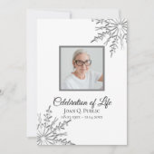 Eleganter Winter Schneeflocken zum Feiern des Lebe Einladung (Vorderseite)