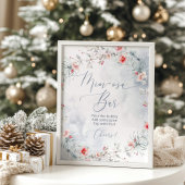 Eleganter Winter Snow Mimosa Bar Poster