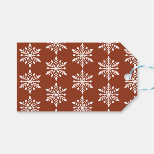 Eleganter Winter Snowflake Geschenkanhänger (Vorderseite (Horizontal))