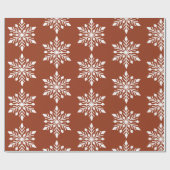 Eleganter Winter Snowflake Geschenkpapier (Flach)