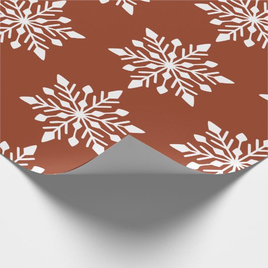 Eleganter Winter Snowflake Geschenkpapier (Ecke)