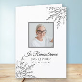 Eleganter Winter Snowflakes Beerdigung Service gef Programm