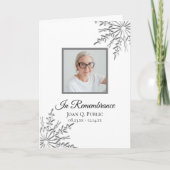 Eleganter Winter Snowflakes Beerdigung Service gef Programm (Vorderseite)