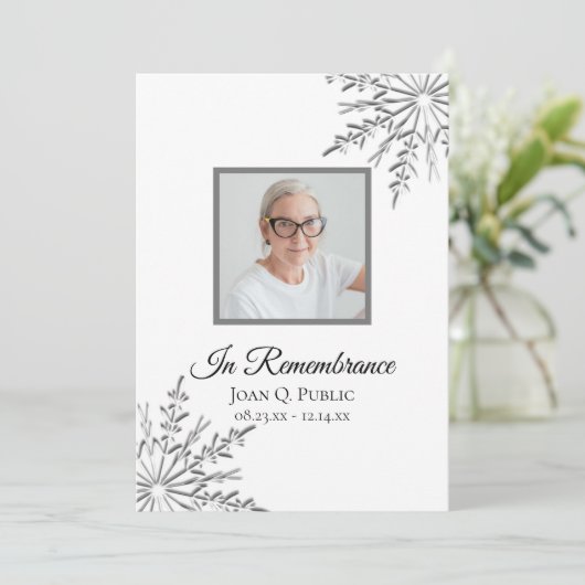 Eleganter Winter Snowflakes - Parco Civico-Ciani Programm (Stehend Vorderseite)