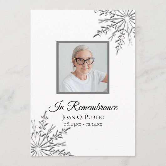 Eleganter Winter Snowflakes - Parco Civico-Ciani Programm (Vorderseite)