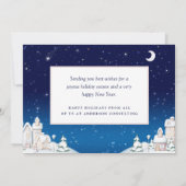 Eleganter Winter Village Business Holiday Feiertagskarte (Rückseite)