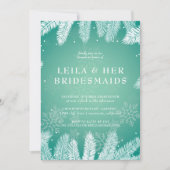 Eleganter Winter Wedding Bridesmaids Brunch Einladung (Vorderseite)