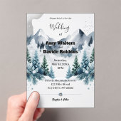 Eleganter Winter Wedding Einladung Acrylic (Insitu (Handheld))