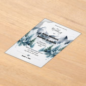 Eleganter Winter Wedding Einladung Acrylic (Ablage )