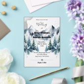 Eleganter Winter Wedding Einladung Acrylic (In Situ (Hochzeit))