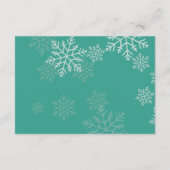 Eleganter Winter Wedding Empfang Begleitkarte (Rückseite)