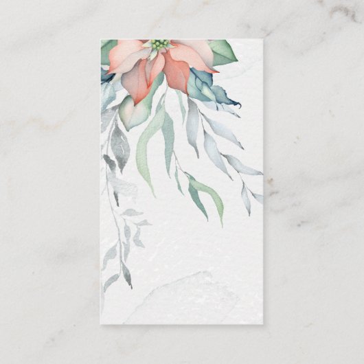 Eleganter Winter Weihnachten Weihnachten Begleitkarte (Rückseite)