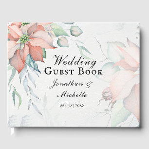 Eleganter Winter Weihnachten Weihnachten Gästebuch