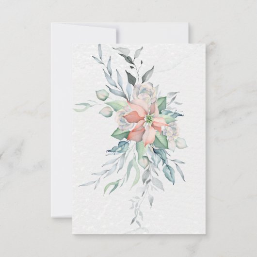 Eleganter Winter Weihnachten Weihnachten RSVP Karte (Rückseite)