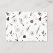 Eleganter Winter Wie viele Kisses Floral Wasserfar Begleitkarte (Rückseite)