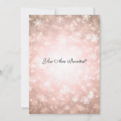 Eleganter Winter-Wonderland Einladung (Rückseite)