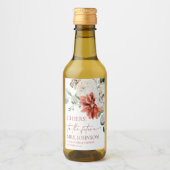 Eleganter Winter zum Brautparty Weinetikett (Vorderseite)