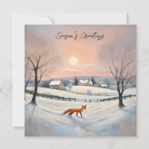 Eleganter Winterfuchs Schneelandschaft Weihnachten