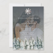 Eleganter Winterschnee | Einladung zur Weihnachtsf (Vorderseite)