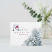 Eleganter Winterwald Veränderung der Adresse Postkarte (Stehend Vorderseite)