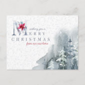 Eleganter Winterwald Veränderung der Adresse Postkarte (Vorderseite)