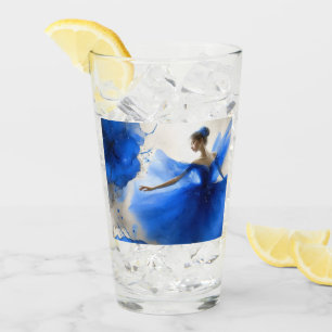 Eleganter Wirbel-Ballett in Indigoblau Glas