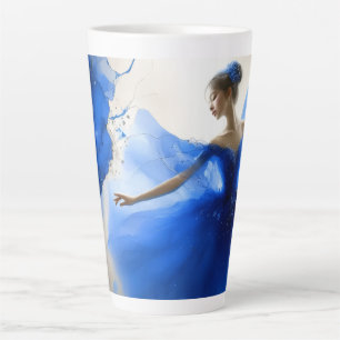 Eleganter Wirbel-Ballett in Indigoblau Milchtasse