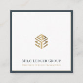 Eleganter Wirtschaftsprüfer CPA Steuerberater Quadratische Visitenkarte (Vorderseite)