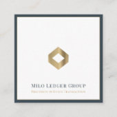 Eleganter Wirtschaftsprüfer CPA Steuerberater Quadratische Visitenkarte (Vorderseite)