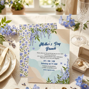 Eleganter Wisteria-Blumen-Muttertagsbrunch Einladung