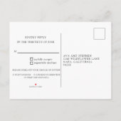 Eleganter Wisteria tree minimal Wedding Rsvp Einladungspostkarte (Rückseite)
