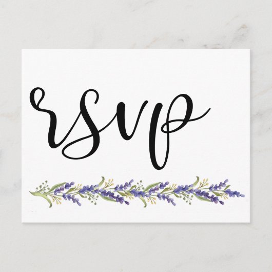 Eleganter Wisteria tree minimal Wedding Rsvp Einladungspostkarte (Vorderseite)