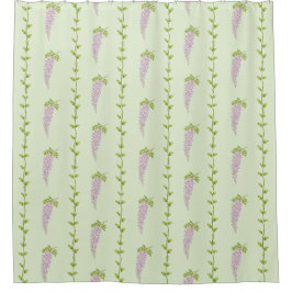 Eleganter Wisteria- und Efeu-Botanik-Duschvorhang Duschvorhang
