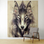 Eleganter Wolf-Teppich Wandteppich (Beispiel)