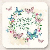 Eleganter wreath-Untersetzer des Valentines Untersetzer (Vorderseite)