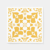 Eleganter Yellow Floral Chic Ostersonntag Brunch Serviette (Vorderseite)