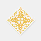 Eleganter Yellow Floral Chic Ostersonntag Brunch Serviette (Ecke)