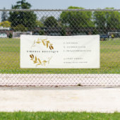 Eleganter Yellow Gold Foliage Wreath Business Stor Banner (Insitu)