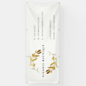 Eleganter Yellow Gold Foliage Wreath Business Stor Banner (Vertikal)