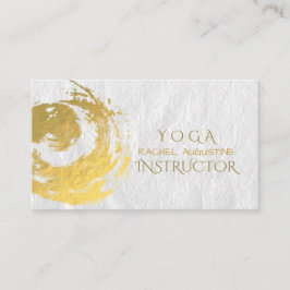 Eleganter YOGA Gold Foil Pinselstriche ZEN Symbol  Visitenkarte
