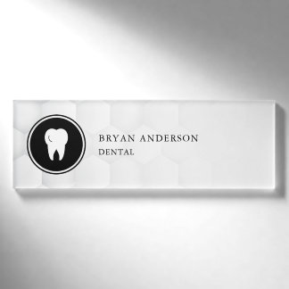 Eleganter Zahnarzt Dentalassistent Magnetisch Namenschild